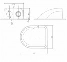 Kabelgjennomføring hvit (dobbel) (TB-ABS-006) thumbnail