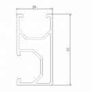 Skinne sort 2100mm thumbnail