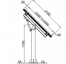 Bakkestativ til solcellepaneler 2x415w thumbnail
